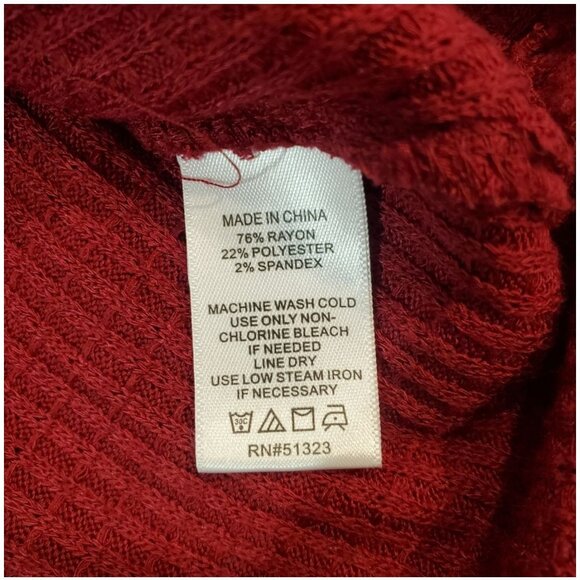 1 STATE Womens Waffle Knit Top Crisscross Back Detail Long Sleeve Size Medium - Picture 8 of 9